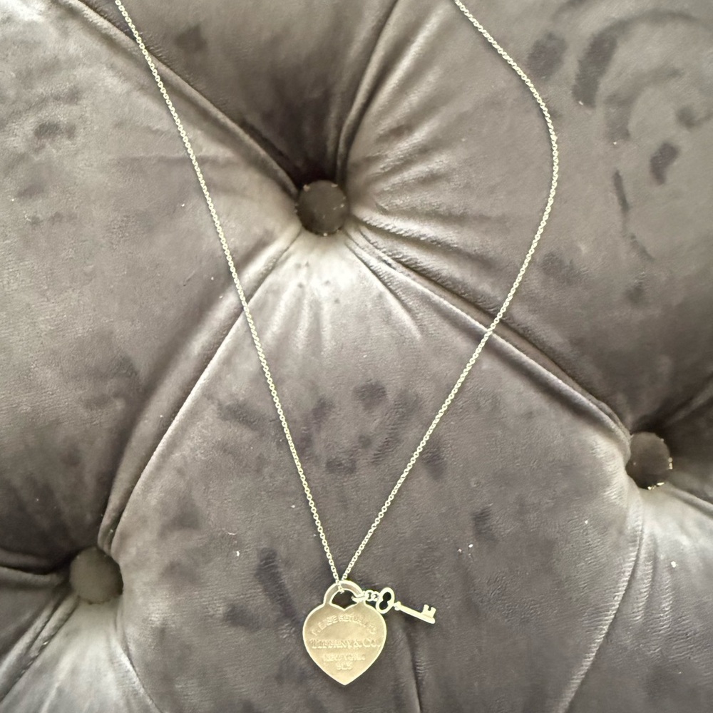 Tiffany’s Heart Pendant Necklace with Key